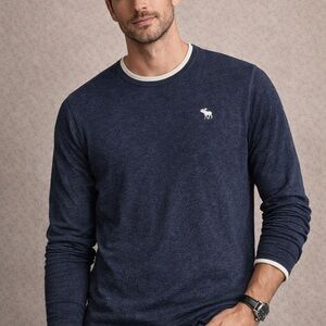 Abercrombie & Fitch Dark Blue Long Sleeve Tee